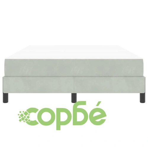 Континентално легло с матрак светлосиво 140x190 см кадифе ➤ топ цена ➤ sorbe.bg