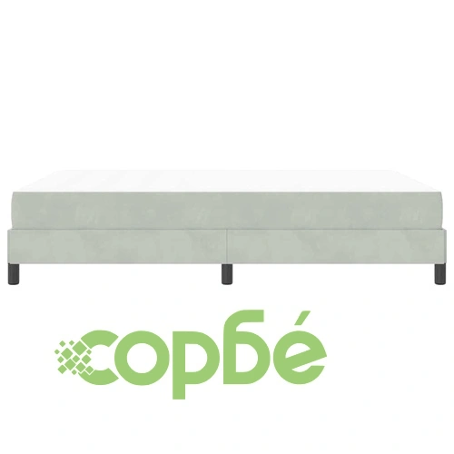 Континентално легло с матрак светлосиво 140x190 см кадифе ➤ топ цена ➤ sorbe.bg