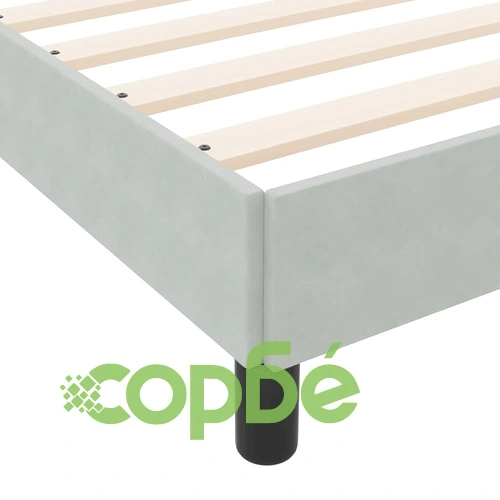 Континентално легло с матрак от кадифе светлосиво 140x200 см ➤ топ цена ➤ sorbe.bg