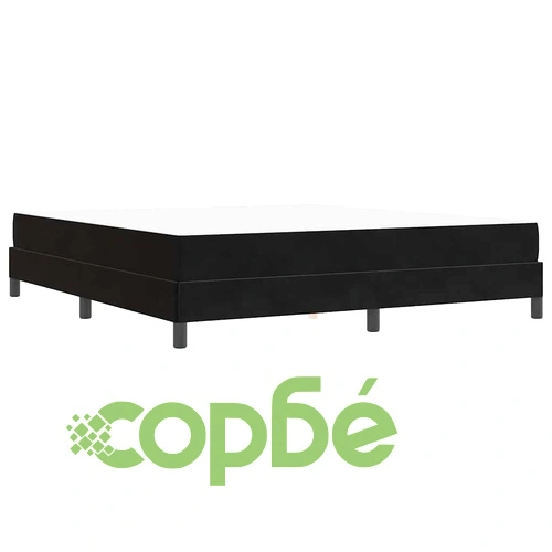 Континентално легло с матрак от кадифе черно 180x200 см ➤ топ цена ➤ sorbe.bg