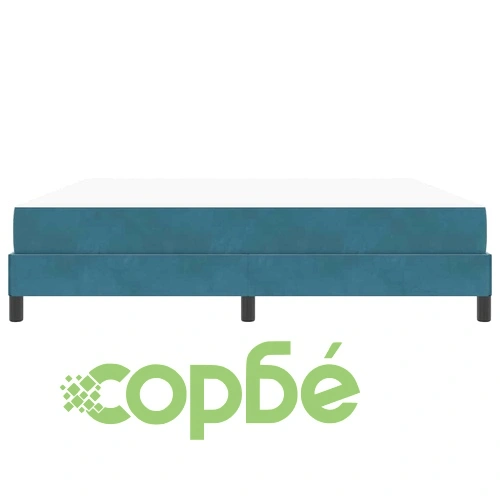 Континентално легло с матрак от кадифе тъмно синьо 180x200 см ➤ топ цена ➤ sorbe.bg