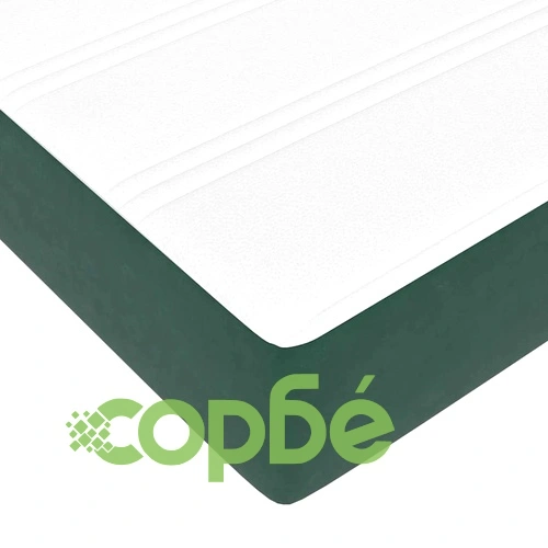 Континентално легло с матрак от кадифе тъмнозелено 120x210 см ➤ топ цена ➤ sorbe.bg