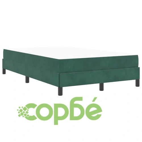 Континентално легло с матрак от кадифе тъмнозелено 120x210 см ➤ топ цена ➤ sorbe.bg