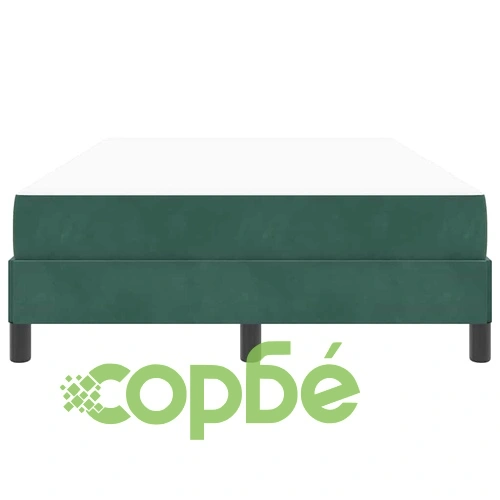 Континентално легло с матрак от кадифе тъмнозелено 120x210 см ➤ топ цена ➤ sorbe.bg