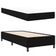 Легло с пружинираща основа и матрак, черно, текстил, 100 x 200 см