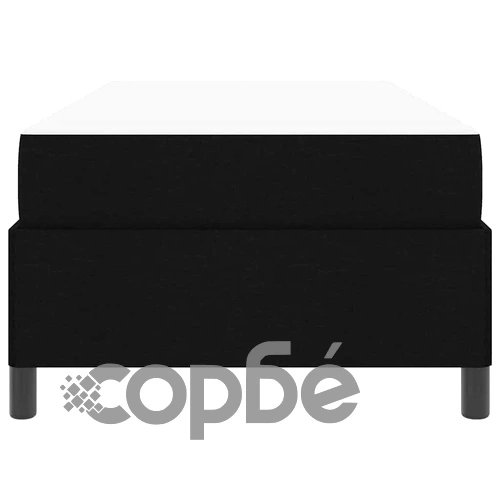 Легло с пружинираща основа и матрак, черно, текстил, 100 x 200 см ➤ топ цена ➤ sorbe.bg