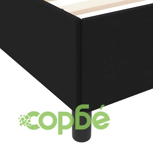 Легло с пружинирана основа и матрак черно 120x190 см текстил ➤ топ цена ➤ sorbe.bg