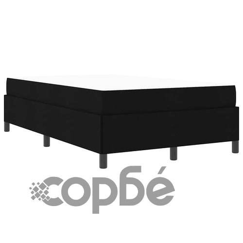 Легло с пружинирана основа и матрак черно 120x190 см текстил ➤ топ цена ➤ sorbe.bg