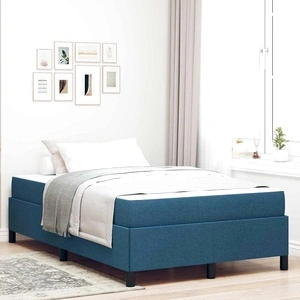 Легло с пружинирана основа и матрак синьо и черно 120x190 см