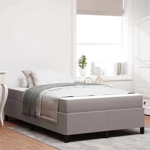 Легло с пружинирана основа и матрак Таупе 120x200 см от текстил