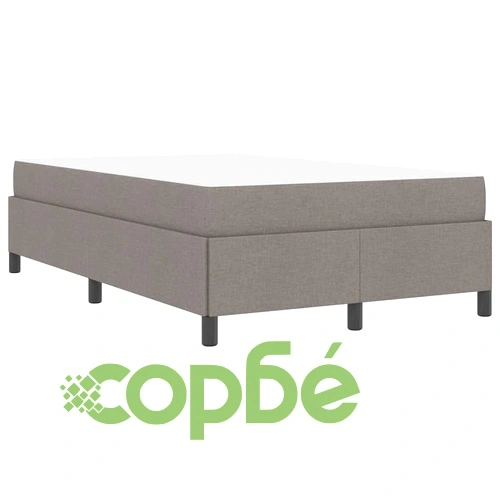 Легло с пружинирана основа и матрак Таупе 120x200 см от текстил ➤ топ цена ➤ sorbe.bg