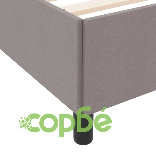 Легло с пружинирана основа и матрак Таупе 120x200 см от текстил ➤ топ цена ➤ sorbe.bg