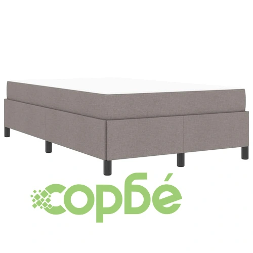 Легло с пружинирана основа и матрак Таупе 120x200 см от текстил ➤ топ цена ➤ sorbe.bg