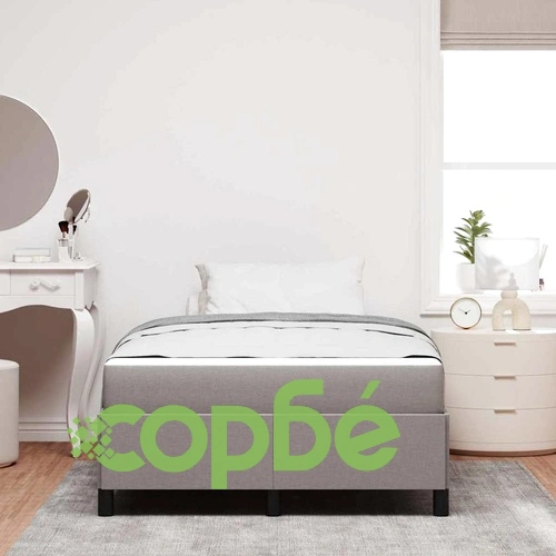 Легло с пружинирана основа и матрак Таупе 120x200 см от текстил ➤ топ цена ➤ sorbe.bg