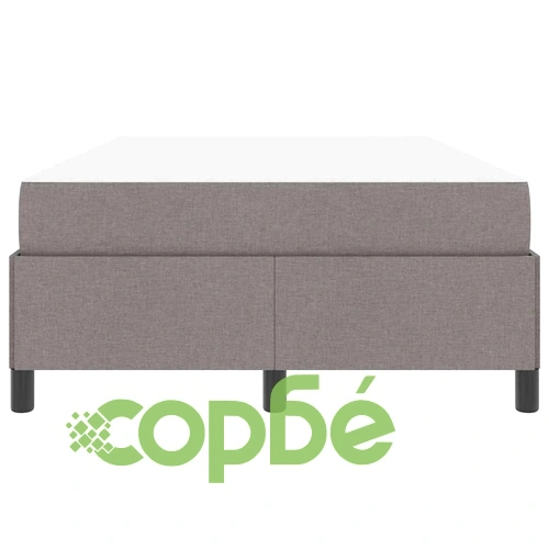 Легло с пружинирана основа и матрак Таупе 120x200 см от текстил ➤ топ цена ➤ sorbe.bg