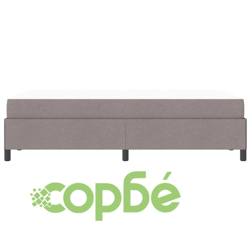 Легло с пружинирана основа и матрак Таупе 120x200 см от текстил ➤ топ цена ➤ sorbe.bg