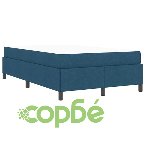 Легло с пружинирана основа и матрак сино-черно 120x200 см текстил ➤ топ цена ➤ sorbe.bg