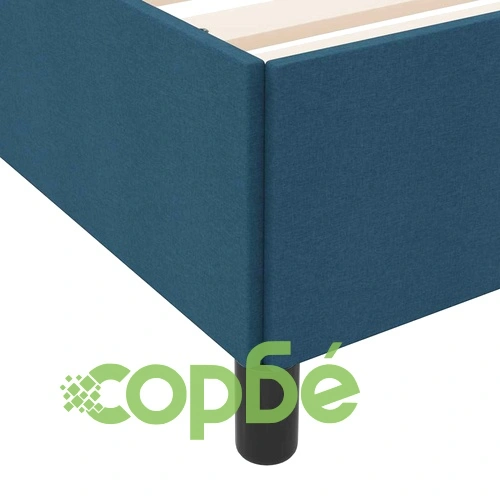 Легло с пружинирана основа и матрак сино-черно 120x200 см текстил ➤ топ цена ➤ sorbe.bg