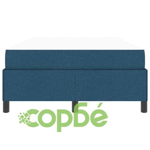 Легло с пружинирана основа и матрак сино-черно 120x200 см текстил ➤ топ цена ➤ sorbe.bg