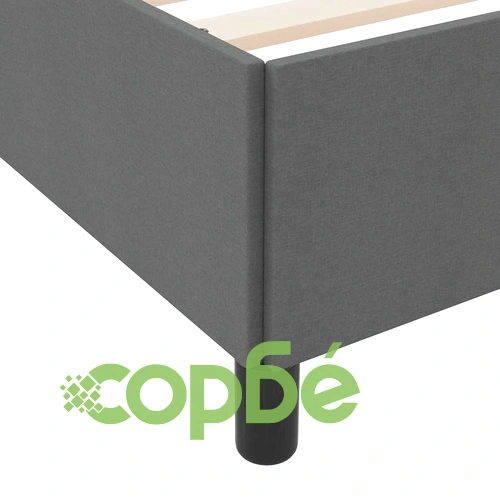 Легло с пружинна основа и матрак тъмно сиво 140x190 см текстил ➤ топ цена ➤ sorbe.bg