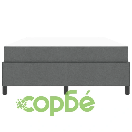 Легло с пружинна основа и матрак тъмно сиво 140x190 см текстил ➤ топ цена ➤ sorbe.bg