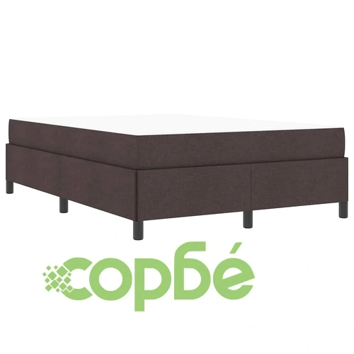 Легло с пружинирана основа и матрак от текстил кафяво 140x190 см ➤ топ цена ➤ sorbe.bg