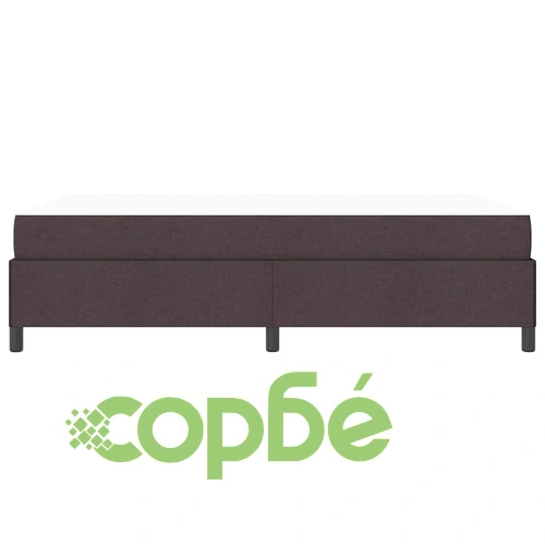 Легло с пружинирана основа и матрак от текстил кафяво 140x190 см ➤ топ цена ➤ sorbe.bg