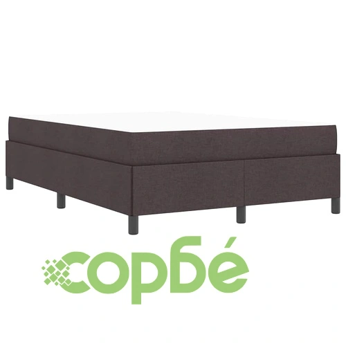 Легло с пружинирана основа и матрак от текстил кафяво 140x190 см ➤ топ цена ➤ sorbe.bg