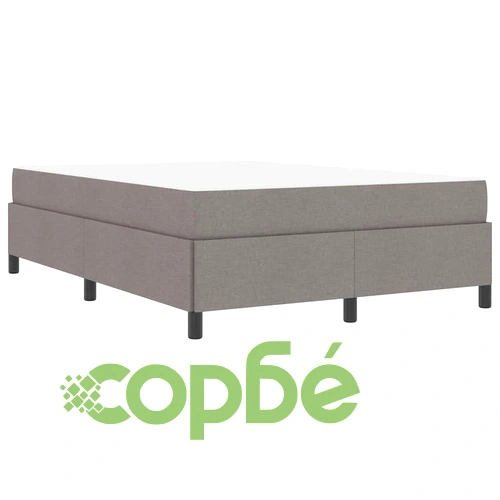 Легло с пружинирана основа и матрак Таупе и Черно 140x190 см ➤ топ цена ➤ sorbe.bg