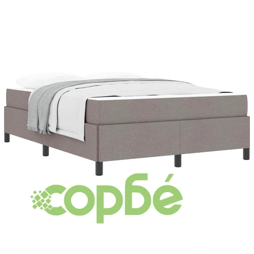 Легло с пружинирана основа и матрак Таупе и Черно 140x190 см ➤ топ цена ➤ sorbe.bg