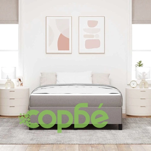 Легло с пружинирана основа и матрак Таупе и Черно 140x190 см ➤ топ цена ➤ sorbe.bg