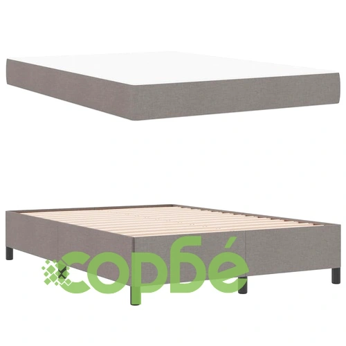 Легло с пружинирана основа и матрак Таупе и Черно 140x190 см ➤ топ цена ➤ sorbe.bg