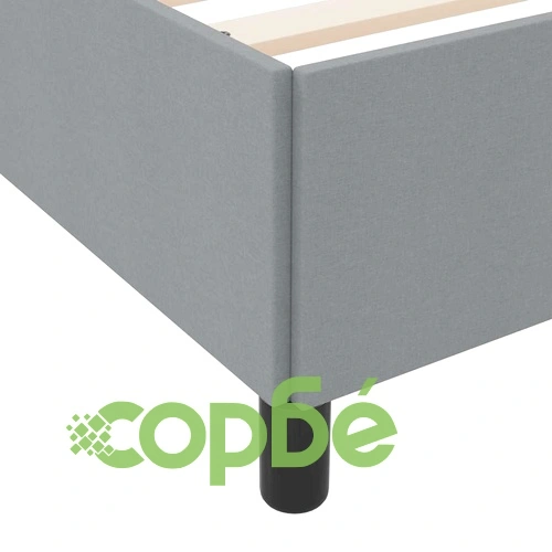 Легло с пружинирана основа и матрак светло сиво 140x200 см текстил ➤ топ цена ➤ sorbe.bg