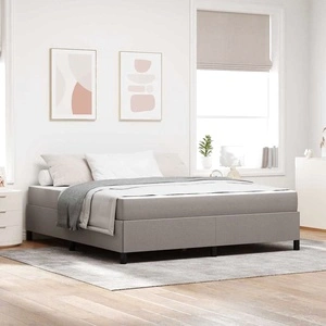 Легло с пружинна основа и матрак Таупе 180x200 см от текстил