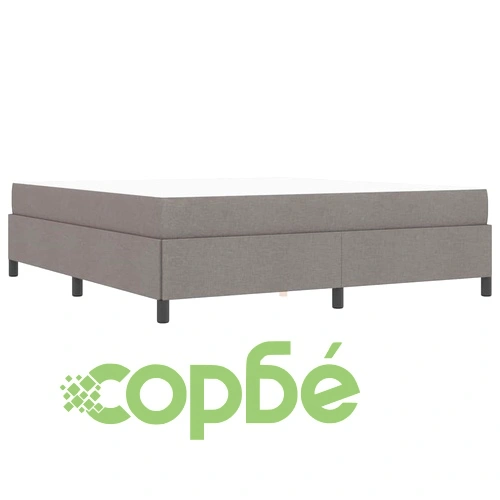 Легло с пружинна основа и матрак Таупе 180x200 см от текстил ➤ топ цена ➤ sorbe.bg