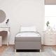Легло с пружинирана основа и матрак Taupe 90x190 см текстил