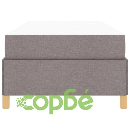Легло с пружинирана основа и матрак Taupe 90x190 см текстил ➤ топ цена ➤ sorbe.bg