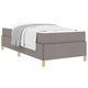 Легло с пружинирана основа и матрак Taupe 90x200 см текстил