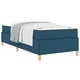 Рамка за легло с матрак, текстил, синьо, 90 x 200 см