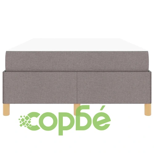 Легло с пружинирана основа и матрак Taupe 120x190 см текстил ➤ топ цена ➤ sorbe.bg