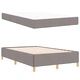 Легло с пружинен матрак Taupe и бяло 120x200 см текстил