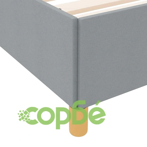 Легло с пружинирана основа и матрак светло сиво 140x190 см текстил ➤ топ цена ➤ sorbe.bg