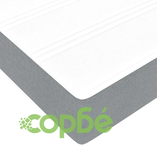 Легло с пружинирана основа и матрак светло сиво 140x190 см текстил ➤ топ цена ➤ sorbe.bg