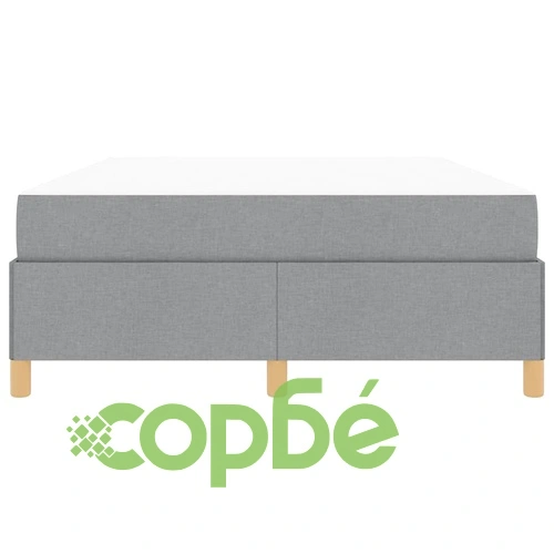 Легло с пружинирана основа и матрак светло сиво 140x190 см текстил ➤ топ цена ➤ sorbe.bg