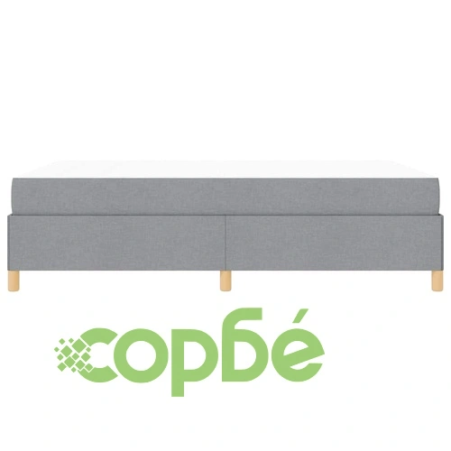 Легло с пружинирана основа и матрак светло сиво 140x190 см текстил ➤ топ цена ➤ sorbe.bg