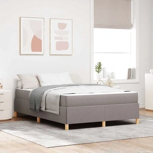 Легло с пружинирана основа и матрак Taupe 140x190 см текстил