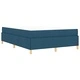Легло с пружинирана основа и матрак синьо и бяло 140x190 см текстил