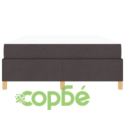 Легло с пружинирана основа и матрак тъмнокафяво 160x200 см текстил ➤ топ цена ➤ sorbe.bg