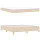 Легло с пружинирана основа и матрак 180x200 см текстил крем