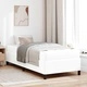 Рамка за легло с матрак от изкуствена кожа бяло 80x200 см